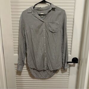 Classic Black and White Striped womens Shirt